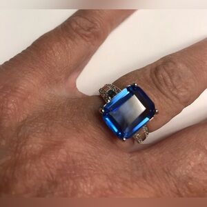 Blue Topaz 925 Sterling Silver Ring